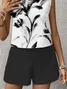 Women Floral Printing Two-Piece Set Daily Sleeveless Casual Summer Multi-Piece Set Matching Set
