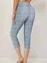 Women's Trousers Elastic Waist Legging Daily Going Out Casual Printing Striped Summer Pants