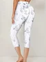 Women's Trousers Elastic Waist Legging Daily Going Out Casual Printing Floral Summer Pants