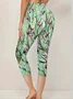 Women's Trousers Elastic Waist Legging Daily Going Out Casual Printing Floral Summer Pants