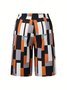Women Geometric Fifth Pants Pant Casual Summer Trousers