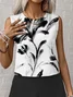 Women Floral Printing Two-Piece Set Daily Sleeveless Casual Summer Multi-Piece Set Matching Set