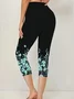 Women's Trousers Elastic Waist Legging Daily Going Out Casual Printing Floral Summer Pants