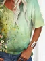 Women Floral Short Sleeve Tee T-shirt V Neck Printing Casual Summer Graphic Tee Top