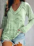 Women Floral Long Sleeve Blouse Spring/Fall Printing V Neck Daily Casual Top