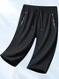 Women Plain Capris Straight Pants Casual Summer Shorts