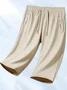Women Plain Capris Straight Pants Casual Summer Shorts