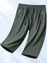 Women Plain Capris Straight Pants Casual Summer Shorts