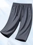 Women Plain Capris Straight Pants Casual Summer Shorts