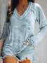 Women Floral Long Sleeve Blouse Spring/Fall Printing V Neck Daily Casual Top