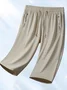 Women Plain Capris Straight Pants Casual Summer Shorts