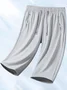 Women Plain Capris Straight Pants Casual Summer Shorts