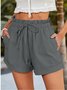 Women Plain Shorts Straight Pants Casual Summer Shorts