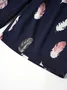Women Feather Fifth Pants Pant Casual Summer Trousers