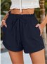 Women Plain Shorts Straight Pants Casual Summer Shorts