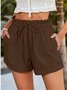 Women Plain Shorts Straight Pants Casual Summer Shorts