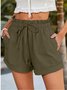Women Plain Shorts Straight Pants Casual Summer Shorts