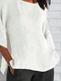 Women Plain Half Sleeve Tee T-shirt Crew Neck Casual Summer Top