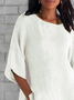 Women Plain Half Sleeve Tee T-shirt Crew Neck Casual Summer Top