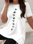 Women Floral Printing Two-Piece Set Daily Short Sleeve Casual Summer Top With Pants Matching Set