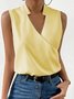 Women Sleeveless Tank Top Camisole Summer Plain V Neck Daily Casual Top