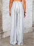 Women Striped Long Drawstring Pants Casual Spring/Fall Trousers