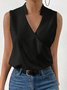 Women Sleeveless Tank Top Camisole Summer Plain V Neck Daily Casual Top