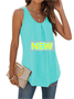 Women Sleeveless Tank Top Camisole Summer Plain Ruched Crew Neck Daily Sports Top