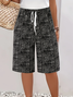 Women Abstract Fifth Pants Pants Casual Summer Trousers