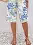 Women Floral Fifth Pants Pants Casual Summer Trousers