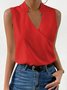 Women Sleeveless Tank Top Camisole Summer Plain V Neck Daily Casual Top