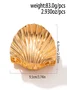 Real Gold Electroplated Headdress Large Shell Hairpin Niche Design Alloy Clip High-end Clip