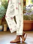 Women Floral Long Pants Casual Spring/Fall Trousers