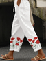Women Floral Long Pants Casual Spring/Fall Trousers