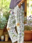 Women Floral Long Pants Casual Spring/Fall Trousers