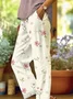 Women Floral Long Pants Casual Spring/Fall Trousers