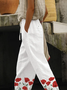 Women Floral Long Pants Casual Spring/Fall Trousers