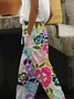 Women Floral Long Pants Casual Spring/Fall Trousers