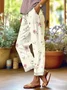 Women Floral Long Pants Casual Spring/Fall Trousers