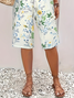 Women Floral Fifth Pants Pants Casual Summer Trousers