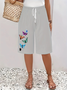 Women Butterfly Fifth Pants Pants Casual Summer Trousers