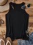 Women Sleeveless Tank Top Camisole Summer Plain Stand Collar Daily Sexy Top