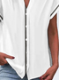 Women Abstract Short Sleeve Shirt Summer Printing V Neck Daily Casual Top