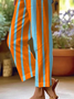 Women Striped Long Pants Casual Spring/Fall Trousers