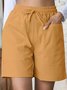 Women Plain Fifth Pants Straight Pants Casual Summer Shorts