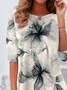 Women Floral Long Sleeve Tee T-shirt Crew Neck Printing Casual Spring/Fall Graphic Tee Top