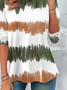 Women Abstract Long Sleeve Tee T-shirt Crew Neck Printing Casual Spring/Fall Graphic Tee Top