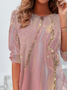 Women Abstract Long Sleeve Tee T-shirt Crew Neck Printing Casual Spring/Fall Graphic Tee Top