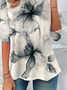 Women Floral Long Sleeve Tee T-shirt Crew Neck Printing Casual Spring/Fall Graphic Tee Top