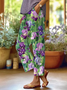 Women Floral Long Pants Casual Spring/Fall Trousers